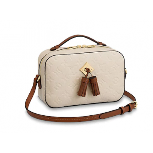 Imprimeu mongram original Louis Vuitton SAINTONGE M44593 Creme Caramel
