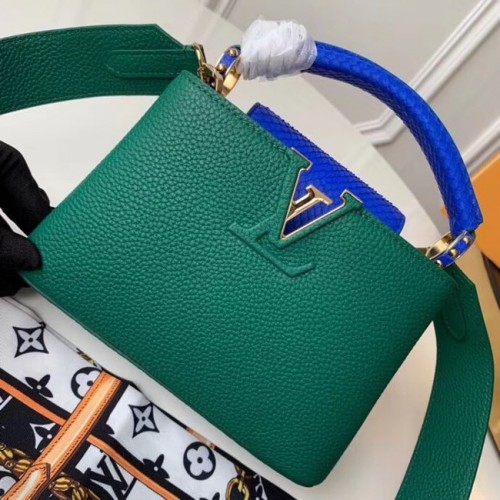 Louis vuitton original piele taurillon Capucines Mini N95509 verde