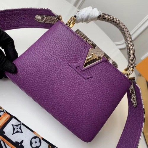 Louis vuitton original piele taurillon Capucines Mini N95509 violet
