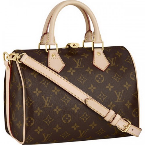 Geantă Louis Vuitton Monogram Canvas Speedy 25 cu curea de umăr M40390