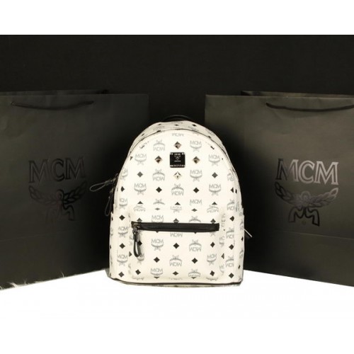 Rucsac MCM Stark mare din piele de vițel 8004 alb