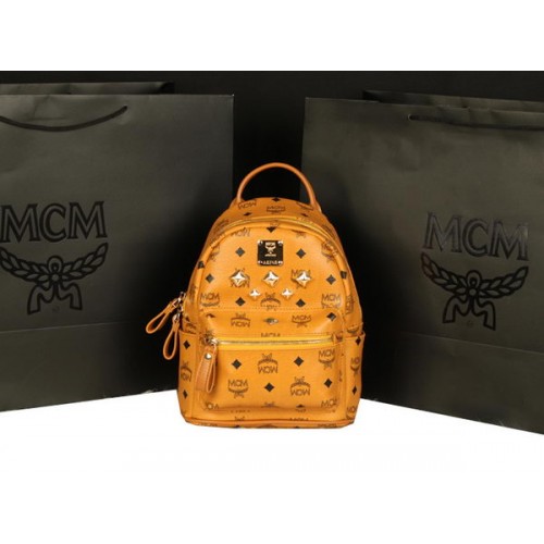 Rucsac MCM Stark Mediu din Piele de Vițel 8003 Camel