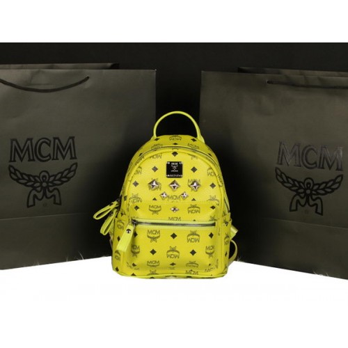 Rucsac MCM Stark Mediu din Piele de Vițel 8003 Lemon