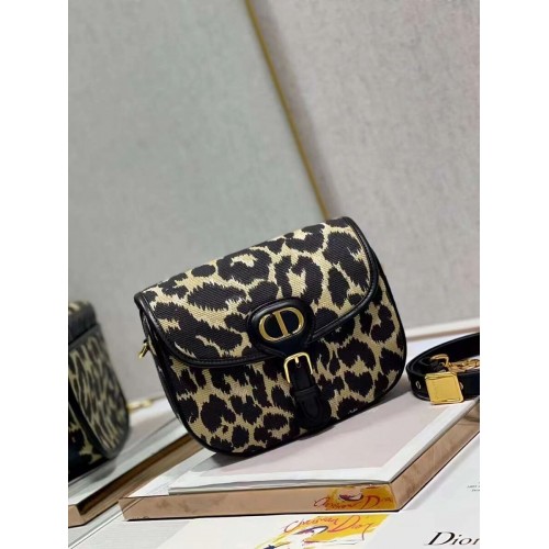 Geantă medie Dior Bobby, bej, multicolor, broderie Mizza C9268E