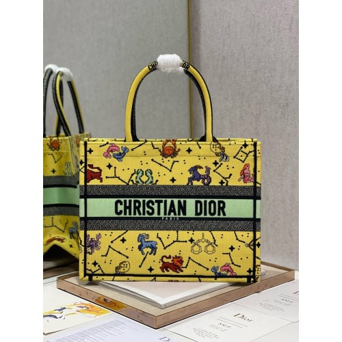 Geantă medie Dior Book Tote Broderie M1296ZRUV-5