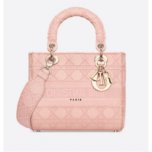 GEANT MEDIUM LADY D-LITE Bois De Rose Cannage Broderie M0565OREY Rose