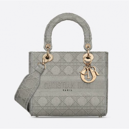 GEANTĂ MEDIE LADY D-LITE Cannage Embroidery M0565OREY gri