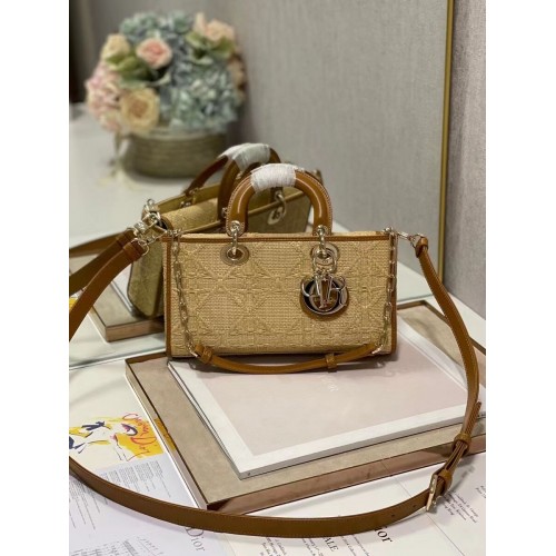 Geantă medie Lady Dior C9627 Caisă