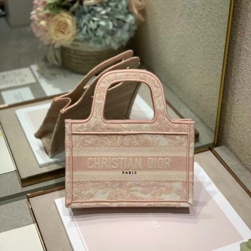 MINI DIOR BOOK TOTE Broderie S5475Z roz
