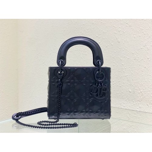 GEANTĂ MINI LADY DIOR Piele de vițel Cannage C2815 neagră