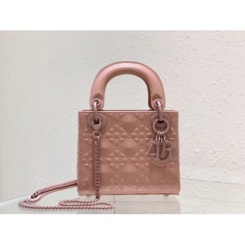 GEANTĂ MINI LADY DIOR Piele de vițel Cannage C2815 roz