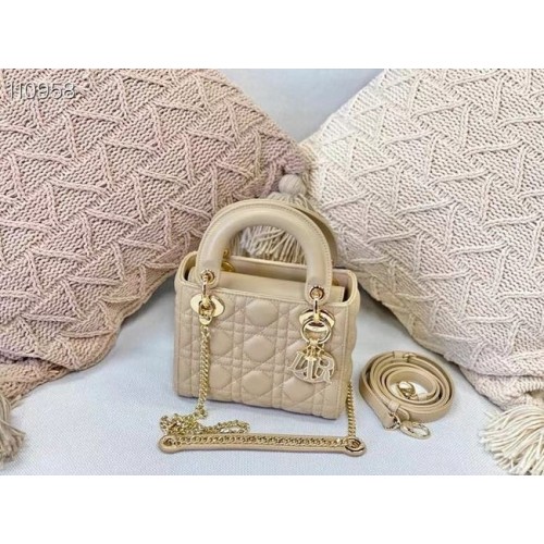 GEANT MINI LADY DIOR Cannage Lambskin M0505OC Bej