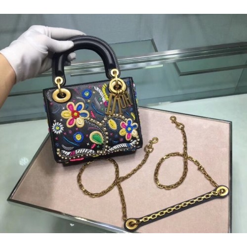 GEANTĂ MINI LADY DIOR BRODATĂ M0598CRMH-2