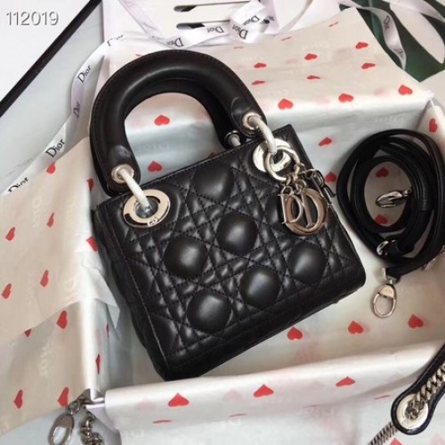 MINI LADY DIOR-TAS VAN LAMSLEER CAL44500 negru