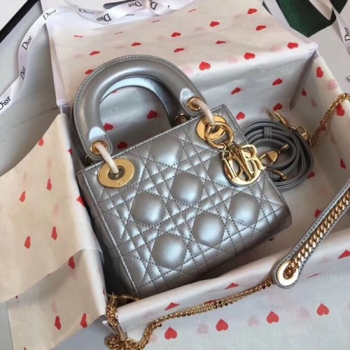 MINI LADY DIOR-TAS VAN LAMSLEER M15P gri