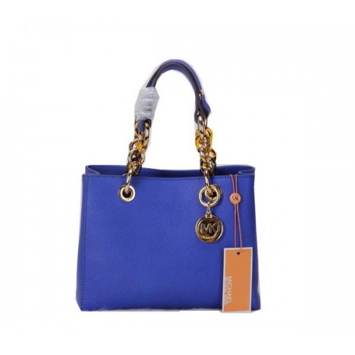 Geantă de călătorie Michael Kors Jet Set Original Leather MK0619 Albastră