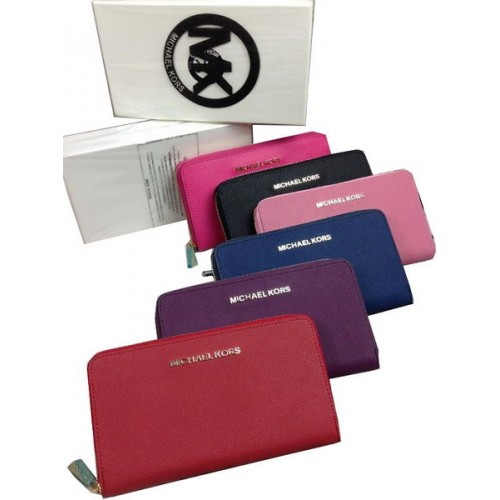 Portofel cu fermoar Michael Kors MK3011 din piele Saffiano