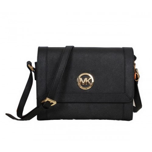 Geantă Michael Kors Messenger din piele Saffiano MK8702 Negru