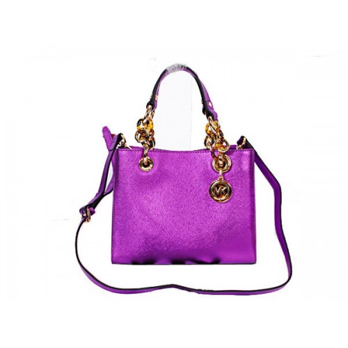 Geantă de călătorie Michael Kors Mini Jet Set din piele perizată N8861 violet