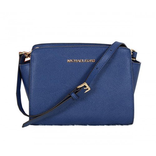 Geantă Michael Kors Mini Selma Messenger MK8701 Albastru Regal