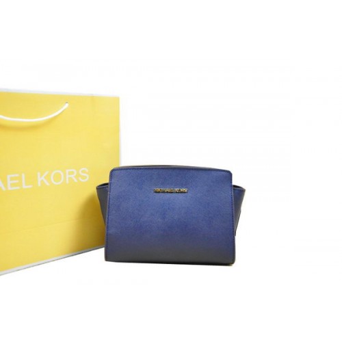 Geanta Michael Kors Mini Selma Messenger BlueBlue