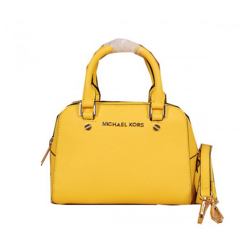 Geantă Michael Kors Original Saffiano Leather Top Handle MK2603 Galbenă