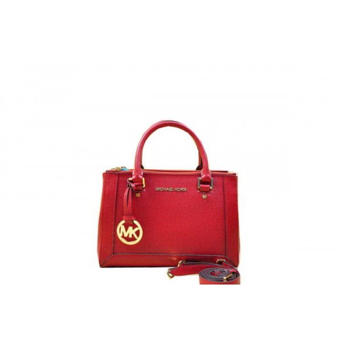 Geantă tote Michael Kors Selma Original Saffiano din piele MK1993 roșie