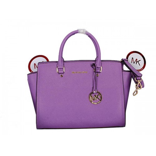 Geantă Michael Kors Selma cu fermoar superior 8700 violet