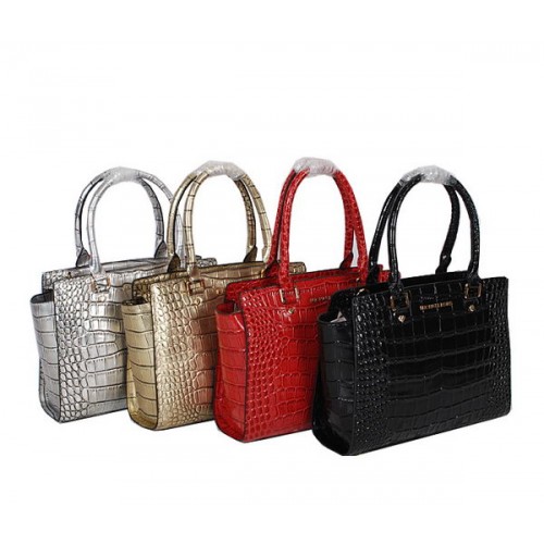 Geantă Michael Kors Selma cu fermoar superior MK9558 din piele croco