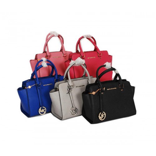 Geantă Michael Kors Selma cu fermoar superior, piele originală MK6280