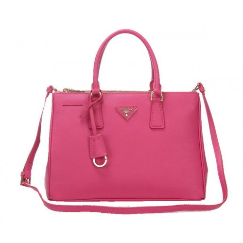 Geantă tote din piele de vițel Prada BN2274 Peach Saffiano