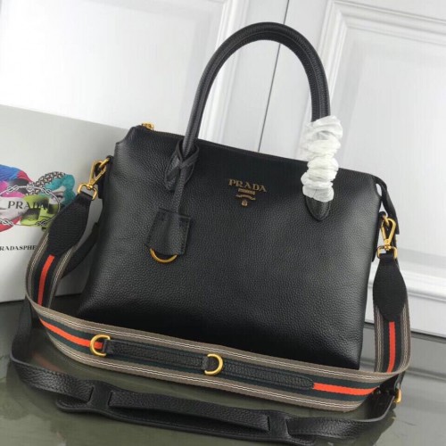 Geantă Prada din piele de vițel Original Leather 1BA188 Negru