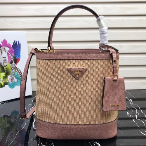 Geantă Prada Double Medium 1BA210 Roz