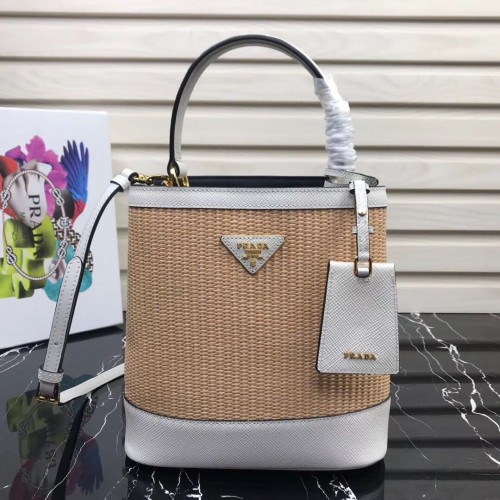 Geantă Prada Double Medium 1BA210 Albă