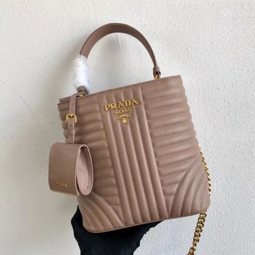 Geantă Prada Double Saffiano Original din piele de vițel 1BA212 roz
