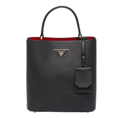Geantă Prada Double Saffiano din piele 1BA212 neagră