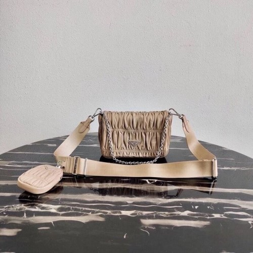 Geanta de umar Prada Gaufre din piele nappa 1BD289 Biscuiti