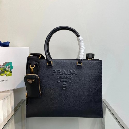 Geantă Prada Kristen Saffiano 1BD355 neagră
