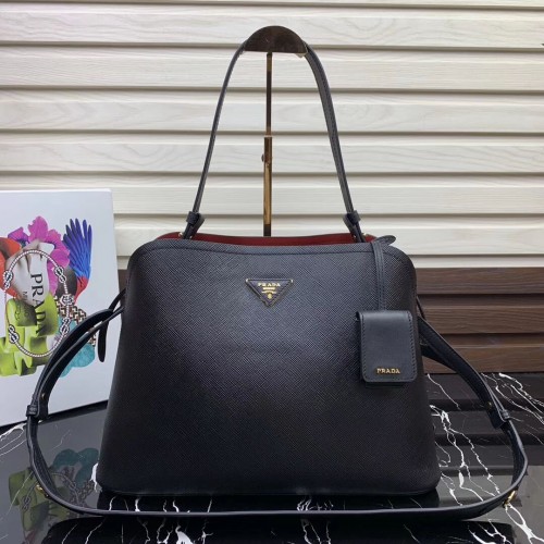 Geantă Prada Matinee 1BA249 Negru
