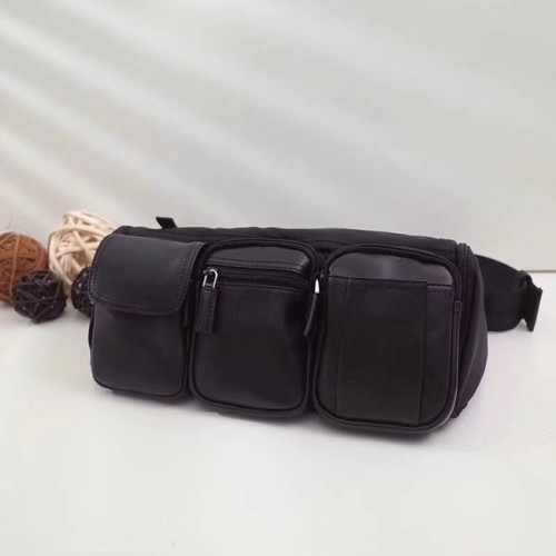 Geantă de curea Prada din nailon și piele VA0258 neagră