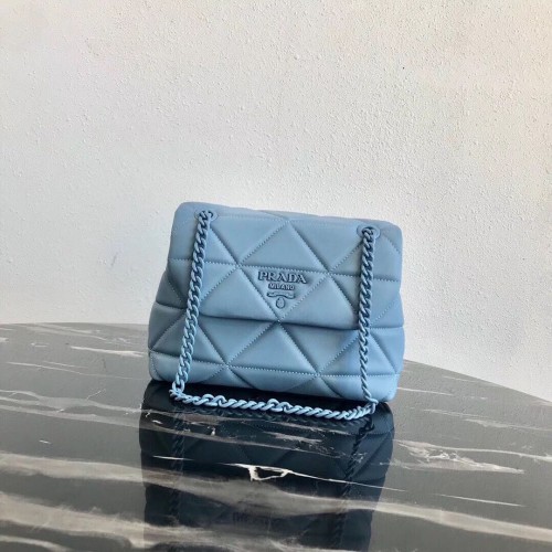 Geantă de umăr mică Prada Spectrum 1BD233 Albastră