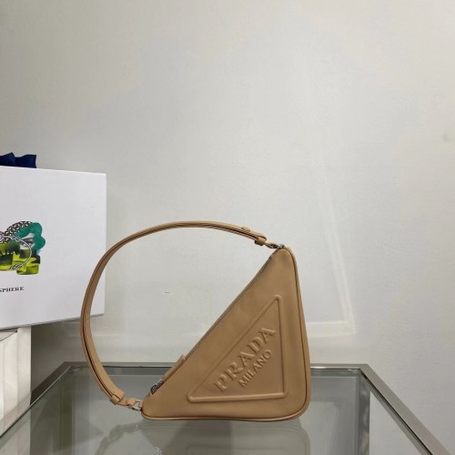 Geantă Prada din piele nappa căptușită 1BE003 Biscuiți