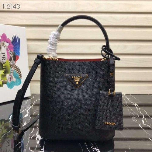 Prada Panier mică Original Saffiano Bag 1BA217 Negru