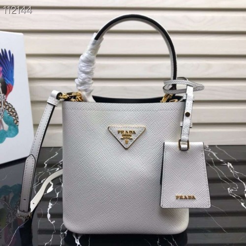 Prada Panier mică Original Saffiano Bag 1BA217 Alb