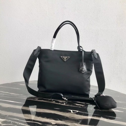 Geantă tote Prada Re-Edition din nailon 1BG320 Negru