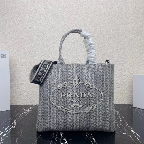 Prada SHOPPING BAG 1AV332 Negru și gri
