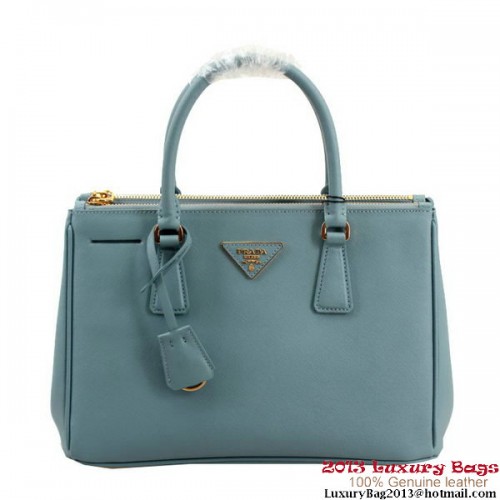 Geantă Prada Saffiano 30cm BN1801 - Albastru-Celeu