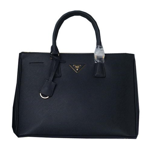 Geantă tote Prada Saffiano din piele de vițel PBN1786 Negru