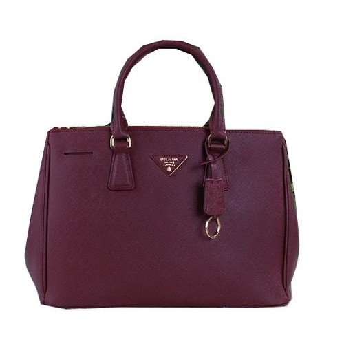 Geantă tote Prada Saffiano din piele de vițel PBN2274 Burgundy