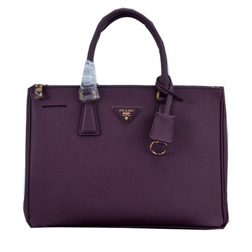 Geantă tote Prada Saffiano din piele de vițel PBN2274 violet